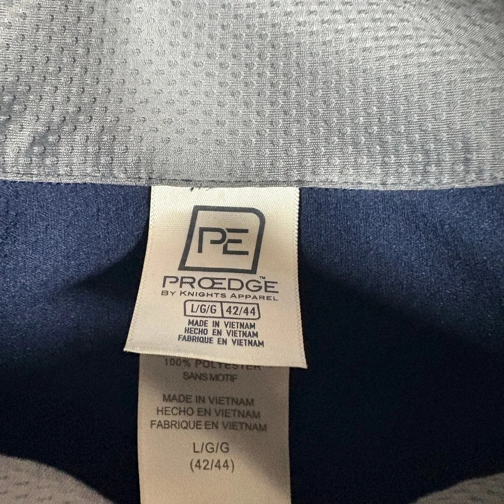 Proedge Illinois Fighting Illini Mens Large Navy Blue 1/4 Zip Pullover Jacket